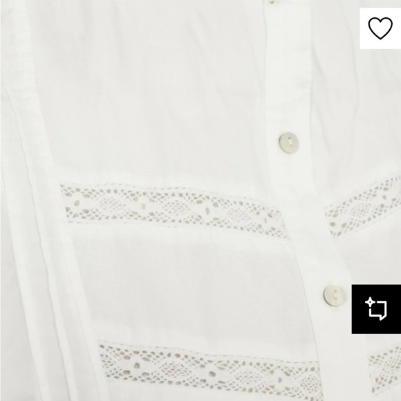 NWT Zara crochet button down shirt - Picture 8 of 9